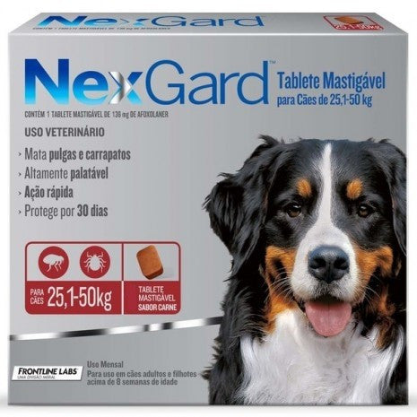 NexGard Tableta Maticable para perros 25.1-50 kg Mata pulga y garrapata