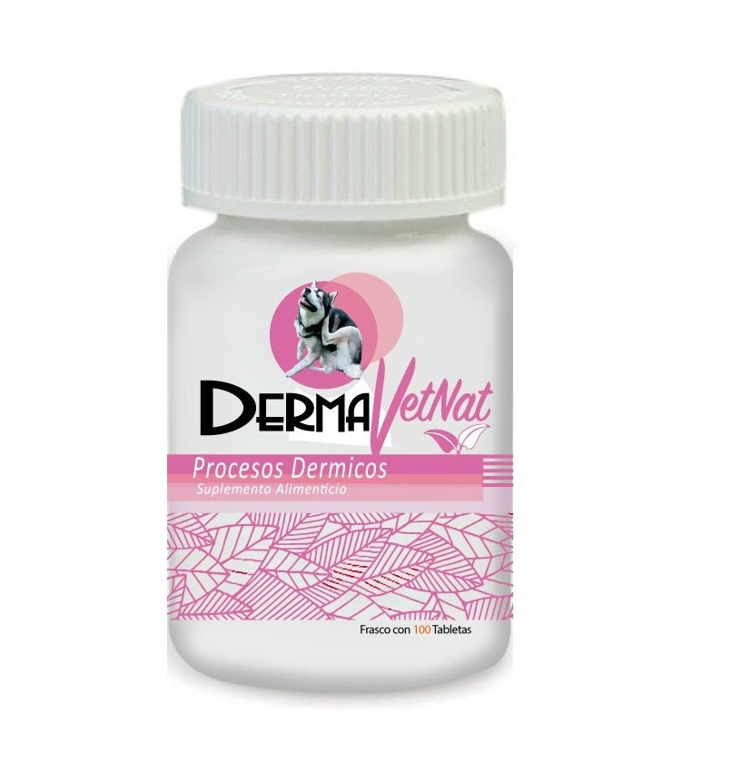 Skin VetNat 100 Tabletas ( Omegas ) ANTES Derma VetNat