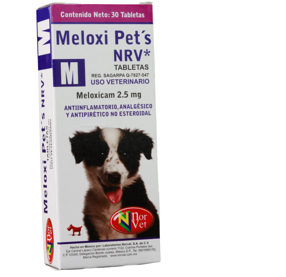 Meloxi Pets NRV M ( Meloxicam 2.5 mg - 12.5 kg ) 30 tabletas