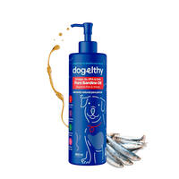 Dogelthy PURE SARDINE OIL 450 mL (Aceite Puro de Sardina Pelaje, Piel y Articulaciones)