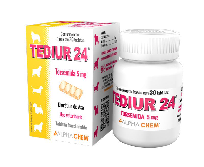Tediur 24 5 mg  30 Tabletas  ( Diurético - Torsemida ) temporalmente agotado